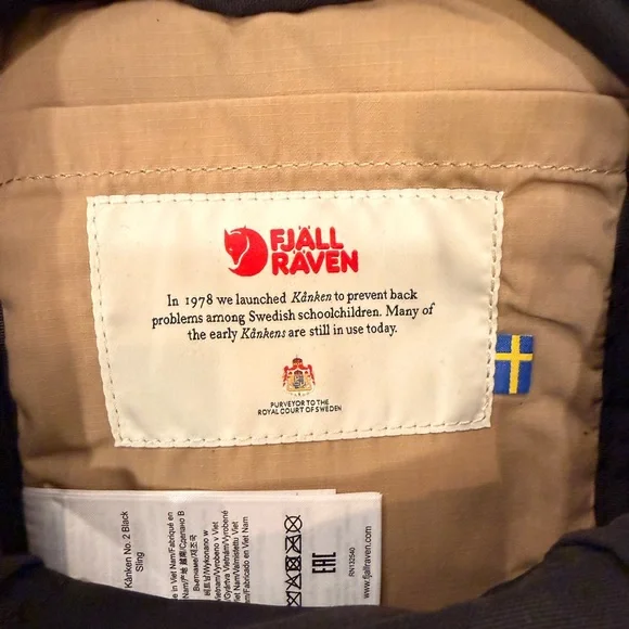 Fjällräven NWT Kånken No. 2 Black Sling - Picture 5 of 7